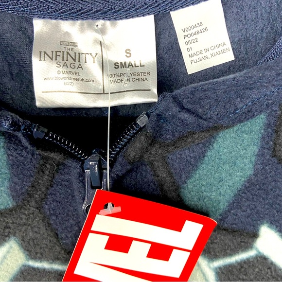 Bioworld MARVEL Black Panther Men's Hooded Union Suit Sz S - Picture 7 of 7